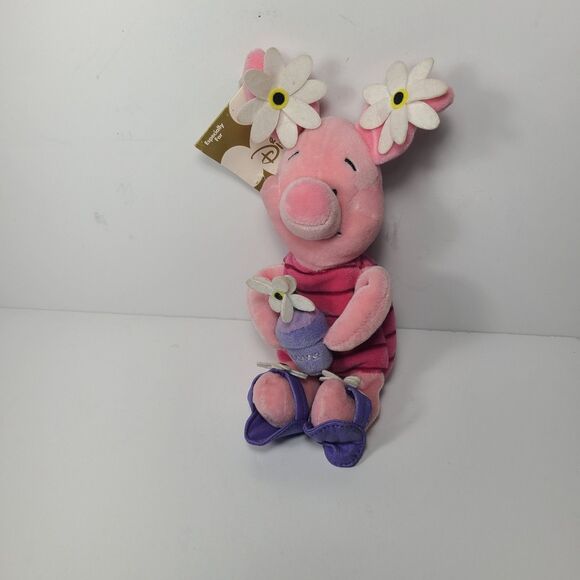 Disney Other - Disney Bean Bag Plush - FLOWER POWER PIGLET Winnie the Pooh 8 inch